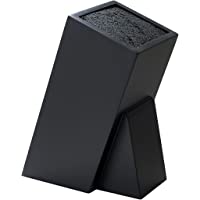 Soporte universal para cuchillos- diseño elegante en madera con dos variantes de bambú o pintado en negro
